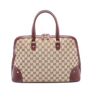 Gucci Gg Canvas Handbag Leather Beige #309318G77B